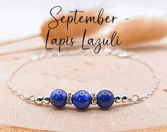 September birthstone Bracelet Lapis Lazuli Bracelet September Gemstone bracelet September Birthday Bracelet Libra bracelet Virgo bracelet