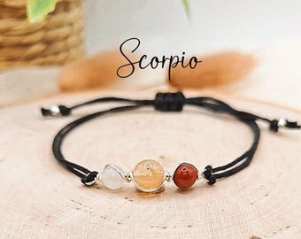 Scorpio Zodiac Bracelet Scorpio Horoscope Bracelet Scorpio star sign Scorpio zodiac jewellery Scorpio gift Scorpio birthstone bracelet