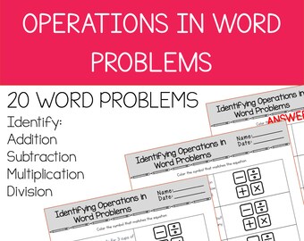 Identificar operaciones en problemas planteados