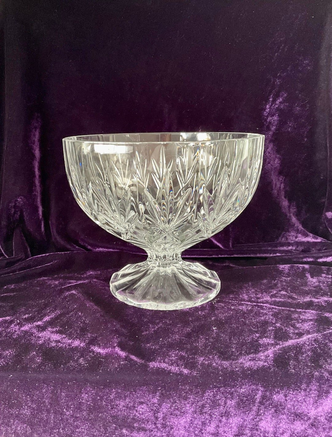 CRYSTAL TRIFLE BOWL on Pedestal Etsy UK