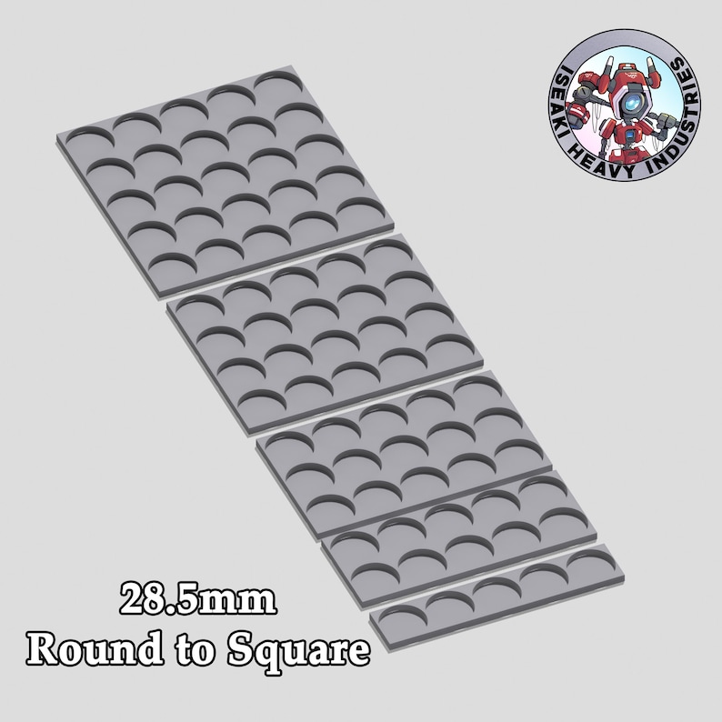 28,5 mm runda basrörelsebrickor - 3D-utskrivna bild 1
