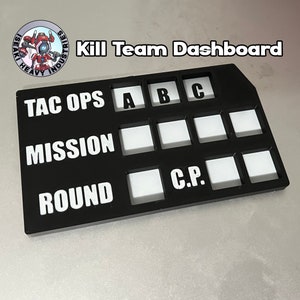Kill Team 2nd Edition Dashboard - 3D Printed
