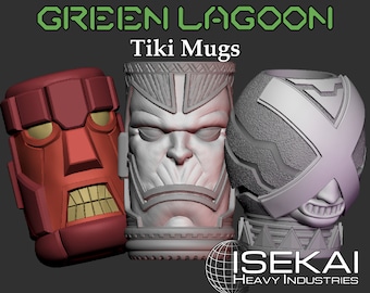 Green Lagoon Tiki Mug - Can holder
