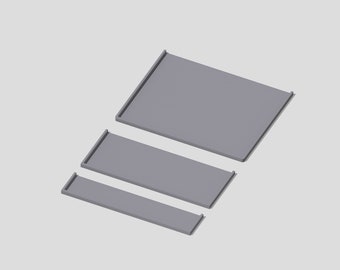 Base carrée 25 mm 5 x 1, 5 x 2, 5 x 3, 5 x 4, 5 x 5 plateaux de mouvement - Imprimé en 3D