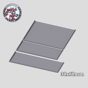 30x60mm Rectangle Base 3x1, 4x1, 5x1, 5x2, 6x1 Movement Trays - 3d Printed
