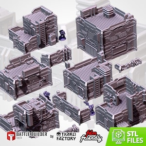 Sci-Fi City Terrain - 3D Printed