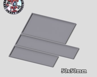 Plateaux de mouvement 3x1, 3x2, 4x1 à base carrée 50 x 50 mm - Imprimés en 3D