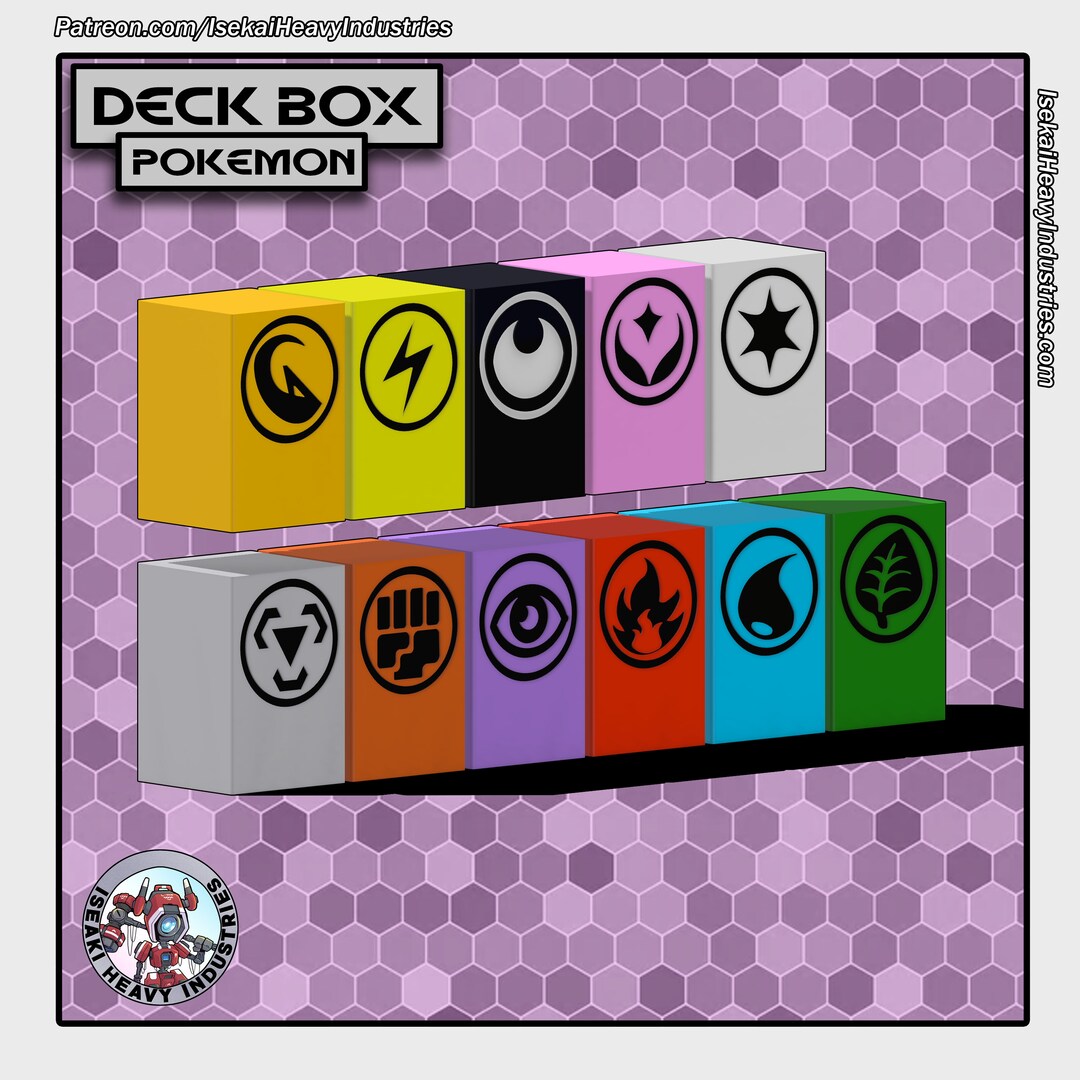 Pokemon TCG Deck Boxes - 3d Printed - Etsy