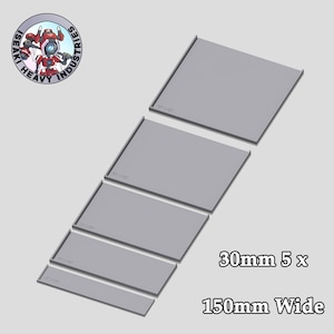 30mm Square Base 5x1, 5x2, 5x3, 5x4, 5x5 Movement Trays - 3d Printed