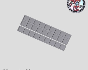 25 mm bis 30 mm 9 x 1, 9 x 2 quadratische Basis-Bewegungstabletts – 3D-gedruckt