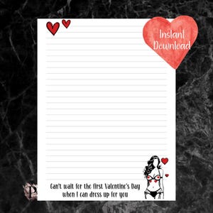 Prison Wife Stationery - Digital Download - Printable Valentine’s Day Stationery for Love Letters to Incarcerated loved one