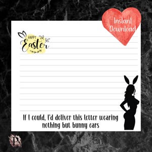 Papelería para esposas de prisión: papel para escribir cartas de amor para reclusos de Pascua, descarga digital imprimible