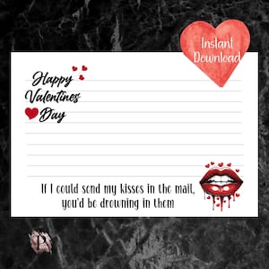 Papelería para esposas en prisión: papelería imprimible para el día de San Valentín para cartas de amor en prisión, descarga digital, papel de carta divertido y romántico