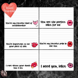 Paquete de papelería "Prison Wife", papel imprimible para escribir cartas de amor de prisión, 6 diseños diferentes, descarga digital