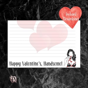 Prison Wife Stationery - Digital Download - Printable Valentine’s Day Stationery for Love Letters to Incarcerated loved one