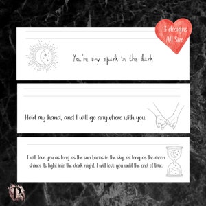 Paquete de papelería para esposas en prisión, papel para escribir cartas de amor en prisión imprimibles, descarga digital