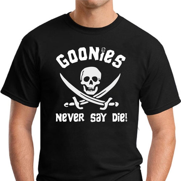 Goonies Never Say Die T-Shirt -  Men's Printed T-Shirt Small-2XLarge