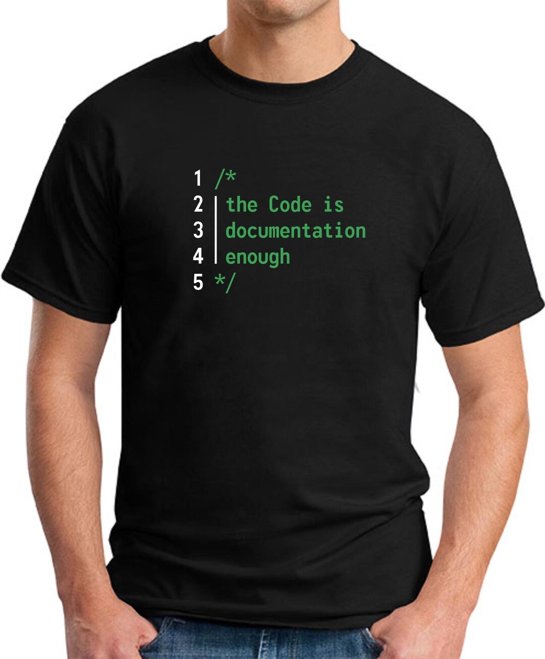 The Code is Documentation Enough T-shirt - Men's Printed T-shirt Small ...