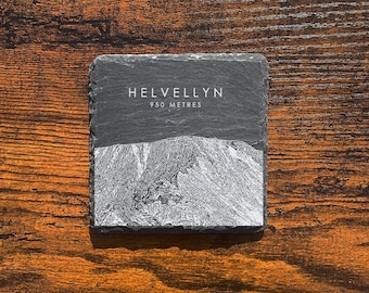 Helvellyn Lake District Sketch Slate Coaster