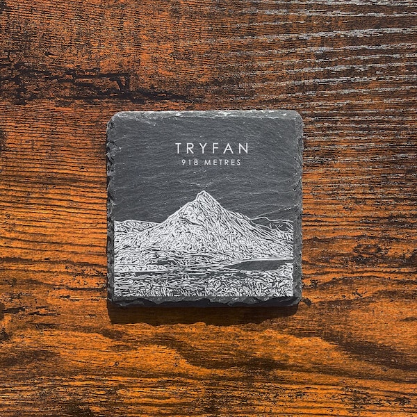 Tryfan Snowdonia Sketch Slate Coaster