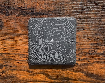Loughrigg, Lake District Contours Slate Coaster