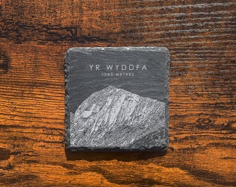 Yr Wyddfa Snowdonia Sketch Slate Coaster