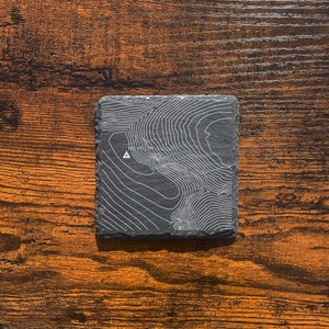 Helvellyn, Lake District Contours Slate Coaster