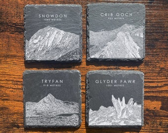 Snowdonia Sketches Slate Coaster Set