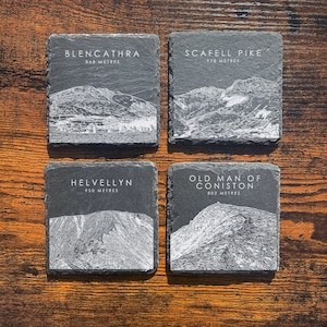 Ensemble de sous-verres en ardoise Sketch Lake District