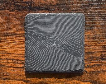 Schiehallion Contours Slate Coaster