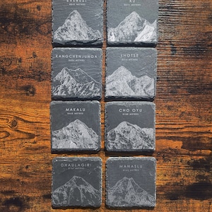 8000ers Sketches Slate Coaster Set