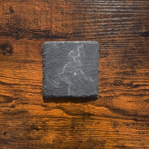 Sgurr nan Gillean Contours Slate Coaster