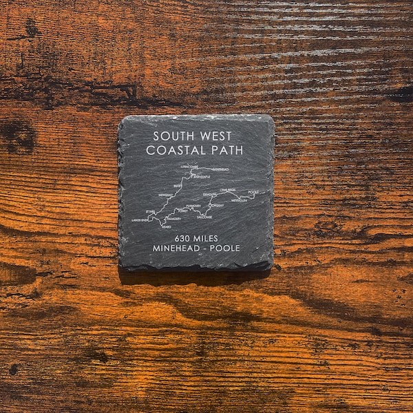 South West Coastal Path - Slate Coaster