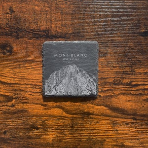 Posavasos de pizarra Bosquejo del Mont Blanc