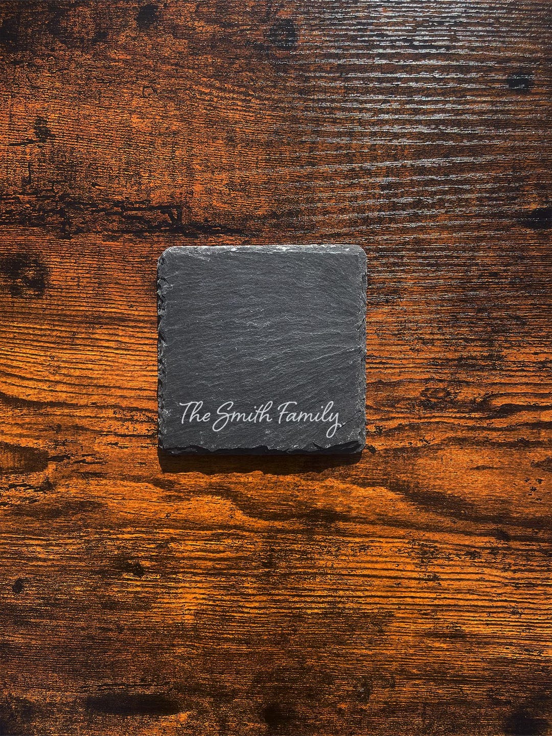 Personalised Slate Coaster - Custom Text - Family Gift Christmas ...