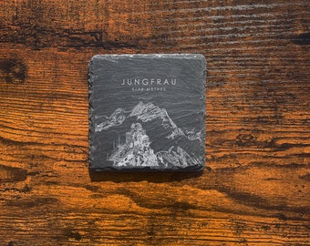 Jungfrau Sketch Slate Coaster