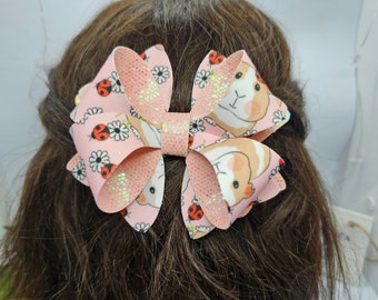 Noeud pour cheveux, cadeau pour filles, noeud de cochon d'Inde, accessoires pour cheveux, cadeau pour elle, cadeau pour amoureux des animaux, cadeau d'anniversaire pour fille, cadeau pour amoureux des cochons d'Inde