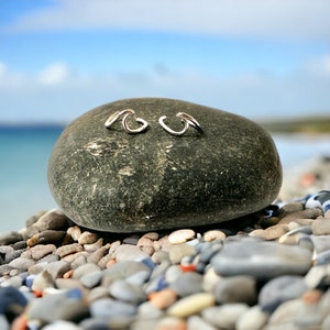 Bijou d'oreille, Boucles d'oreilles vagues de surf, Bijoux de plage, Bijoux d'été en acier inoxydable, Vagues de l'océan