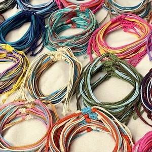 Friendship Bracelets: Waterproof Adjustable Beach Jewelry, Surfer Style