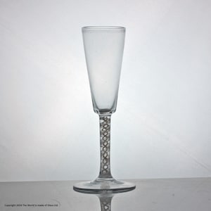 Georgian Continental double series opaque twist ale glass