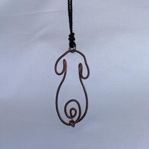 Wire wrap dog silhouette