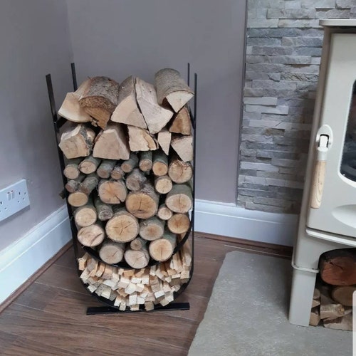 Handmade Metal Log and Kindling Holder / Basket / Store Indoor Etsy UK