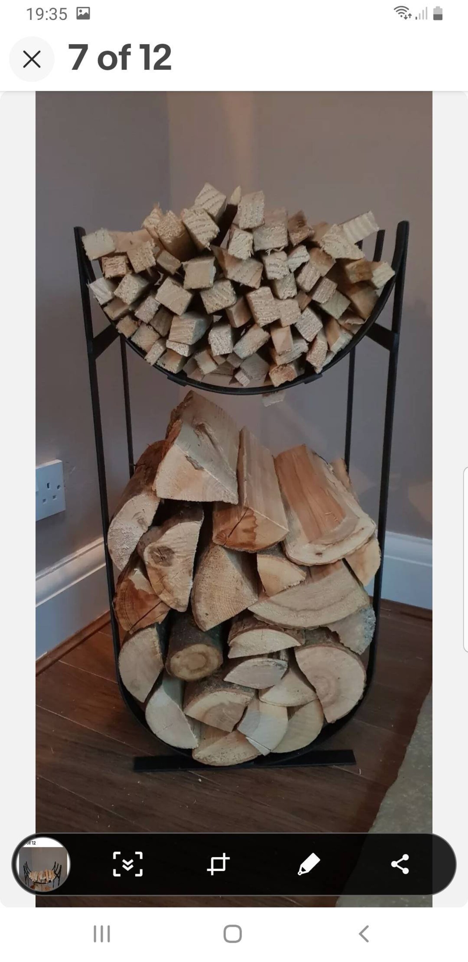Handmade Metal Log and Kindling Holder / Basket / Store Indoor Etsy UK