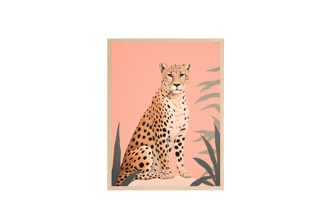 Eclectic Jungle Cheetah Art Print Etsy