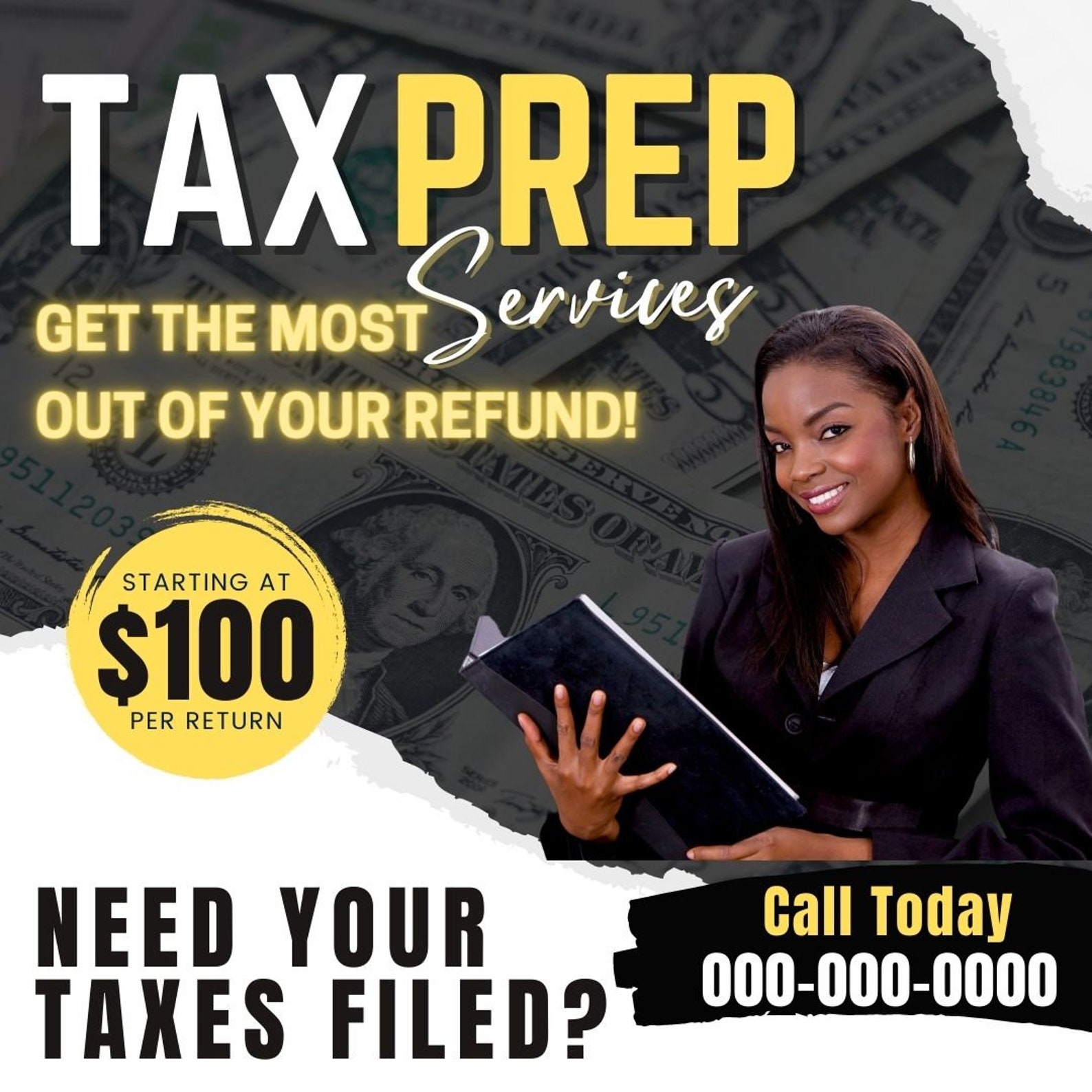 tax-return-flyer-refund-advance-flyer-tax-flyer-tax-season-etsy