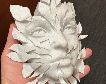 Woman Face Wall Art | 3D Printed Wall Sculpture | Modern Wall Decor | Abstract Female Portrait | Statement Home Decor