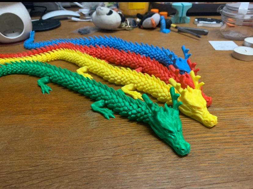 Articulating Dragon 3D Print Fidget Etsy