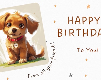 Printable birthday card, funny, instant download, happy birthday card for a child, digital card to print at home