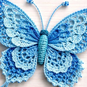 Patrón de ganchillo en PDF para una hermosa mariposa calada, regalos únicos para ella.