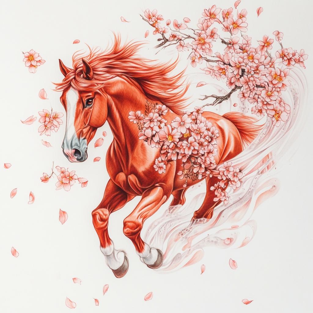 2026 Year of the Horse PNG , Fire Horse Chinese Zodiac Art , Galloping ...